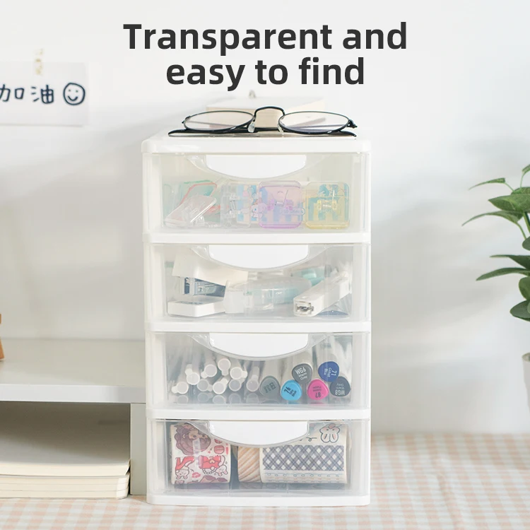 Factory Cheap Price Desktop plastic 5-layer storage makeup organizer box drawer