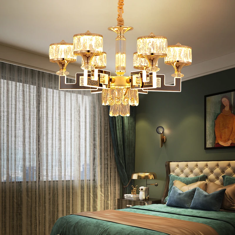 2022 Zhongshan Factory Price Luxury Design Crystal Chandelier Lighting Fittings  for Living Room