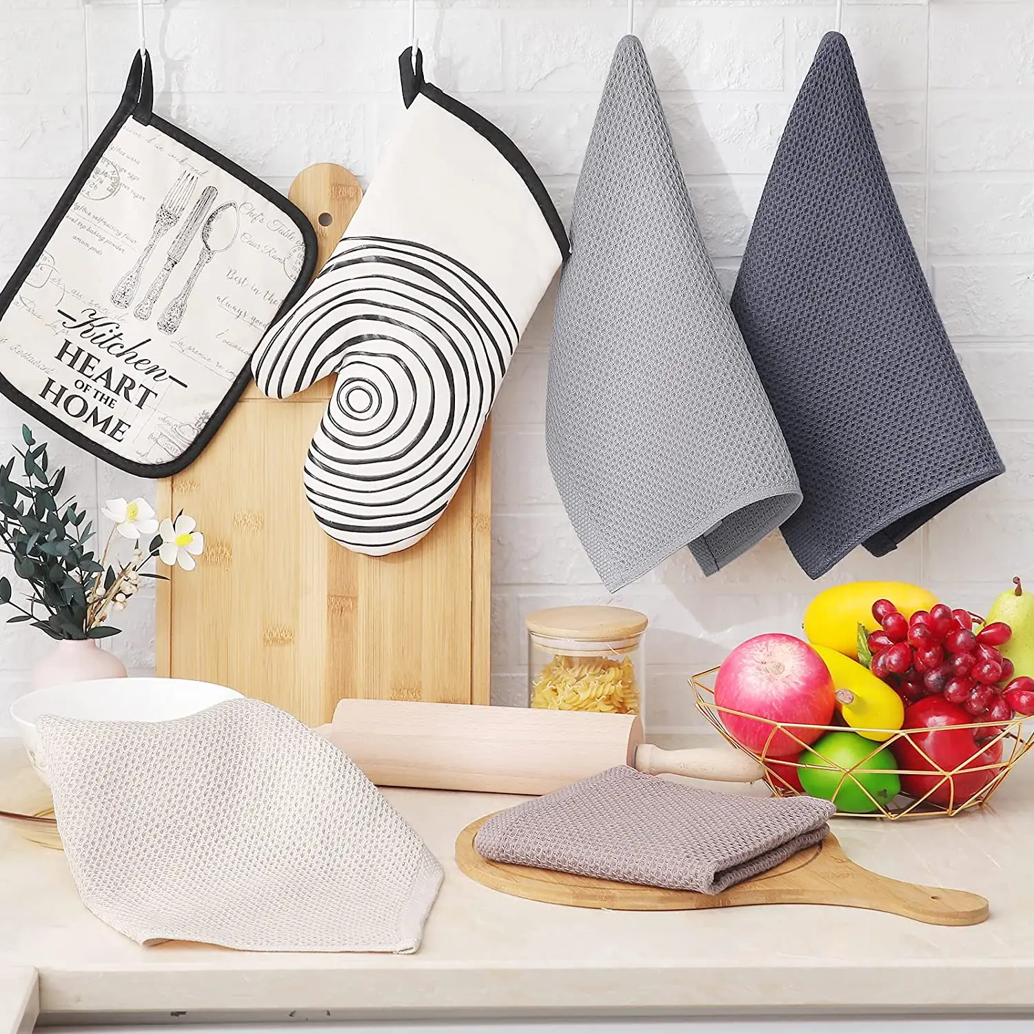 Wuxi Ivy Textile 100% Cotton Waffle Weave Kitchen Dish Cloth Ultra Soft Absorbent Quick Drying Dish Towel Kitchen  Kitchen Towel