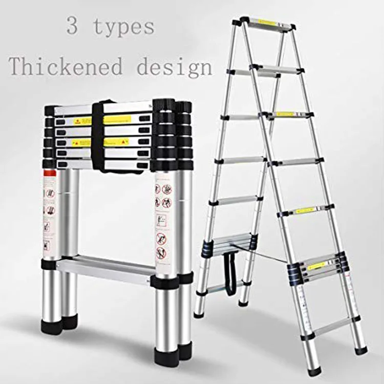 herringbone aluminum folding stairs double side a type telescopic step ladder