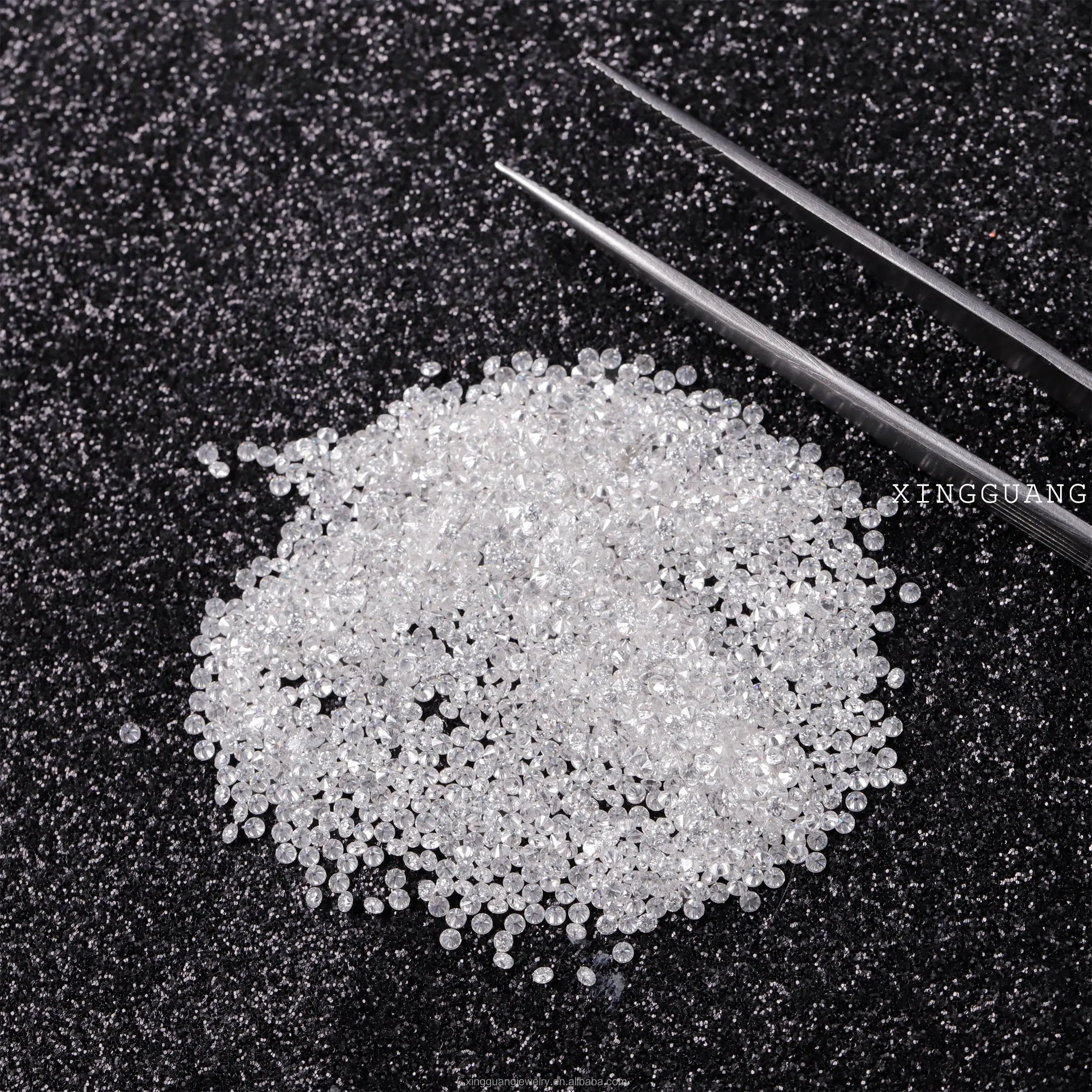 Wholesale price per carat melee 0.9mm to 3.0mm D VVS round moissanite loose gemstones for watch grillz hip hop jewelry making