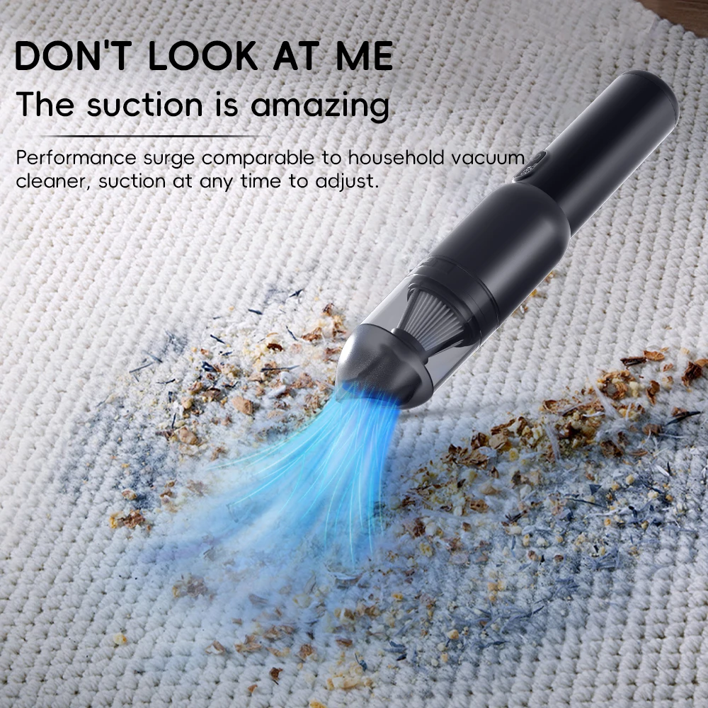 20kPa Handheld Portable Vacuum Cleaner Blower For Car Wireless Handheld Vacuum Cleaner Rechargeable Car Vacuum