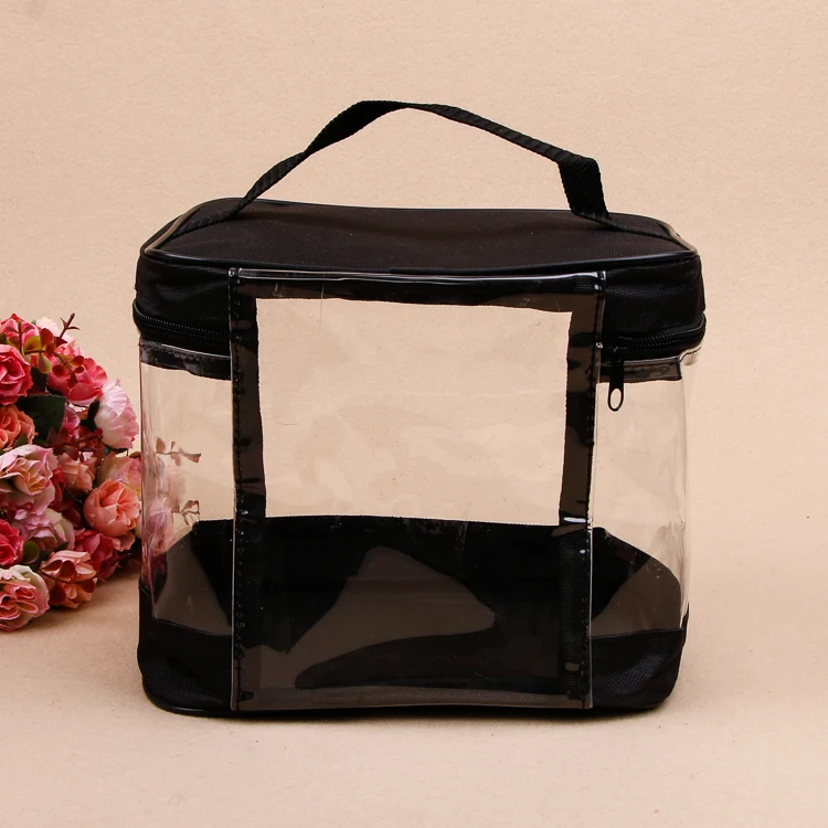 
Transparent PVC Bath Cosmetic Bag Women Make Up Case Travel Zipper Makeup Beauty Wash Organizer Toiletry Storage Kit 