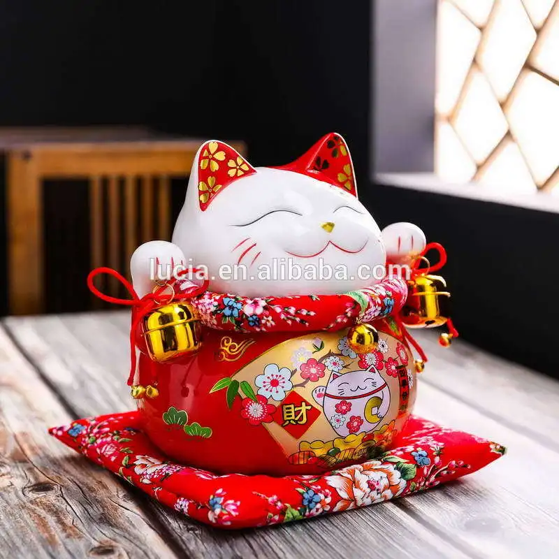  2020 горячая распродажа 10 дюймов японский Lucky Cat фигурка копилка для оптовой