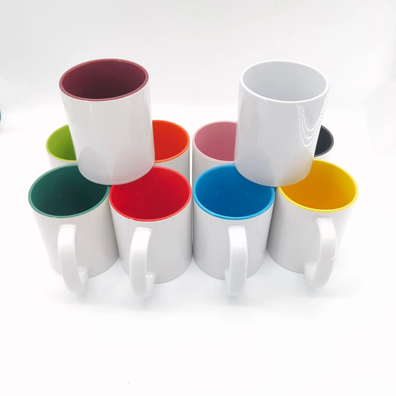 US Warehouse Reusable Personalized Logo Print White Earthenware sublimation Coffee Mug Travel Coffee Mug Custom Logo Printed