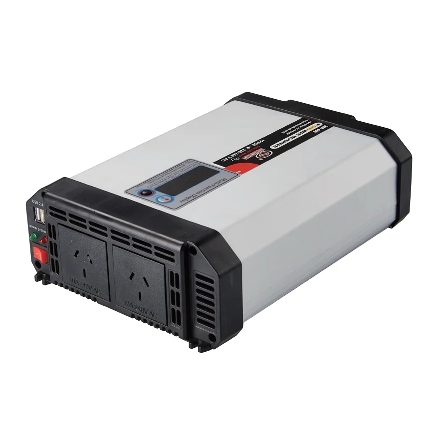1000W  (2000W Surge) DC 12/24V To AC 100/240V Pure Sine Wave Power Inverter RV Inverter with Output short circuit