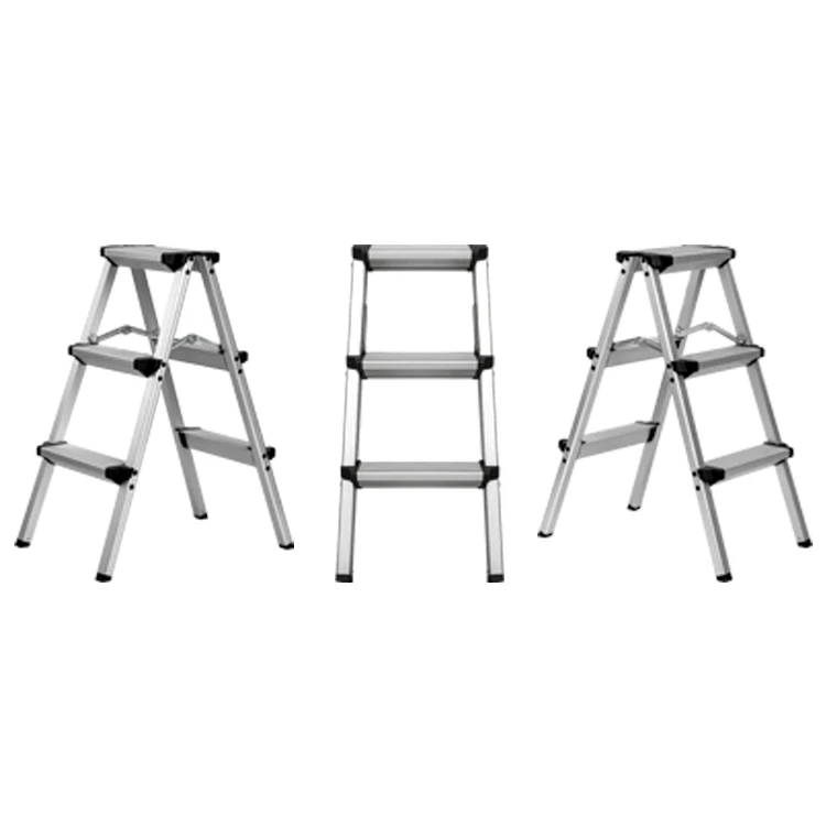 Jinhua Household Aluminum foldable Ladders Double Side,aluminum 3 step ladder chair price