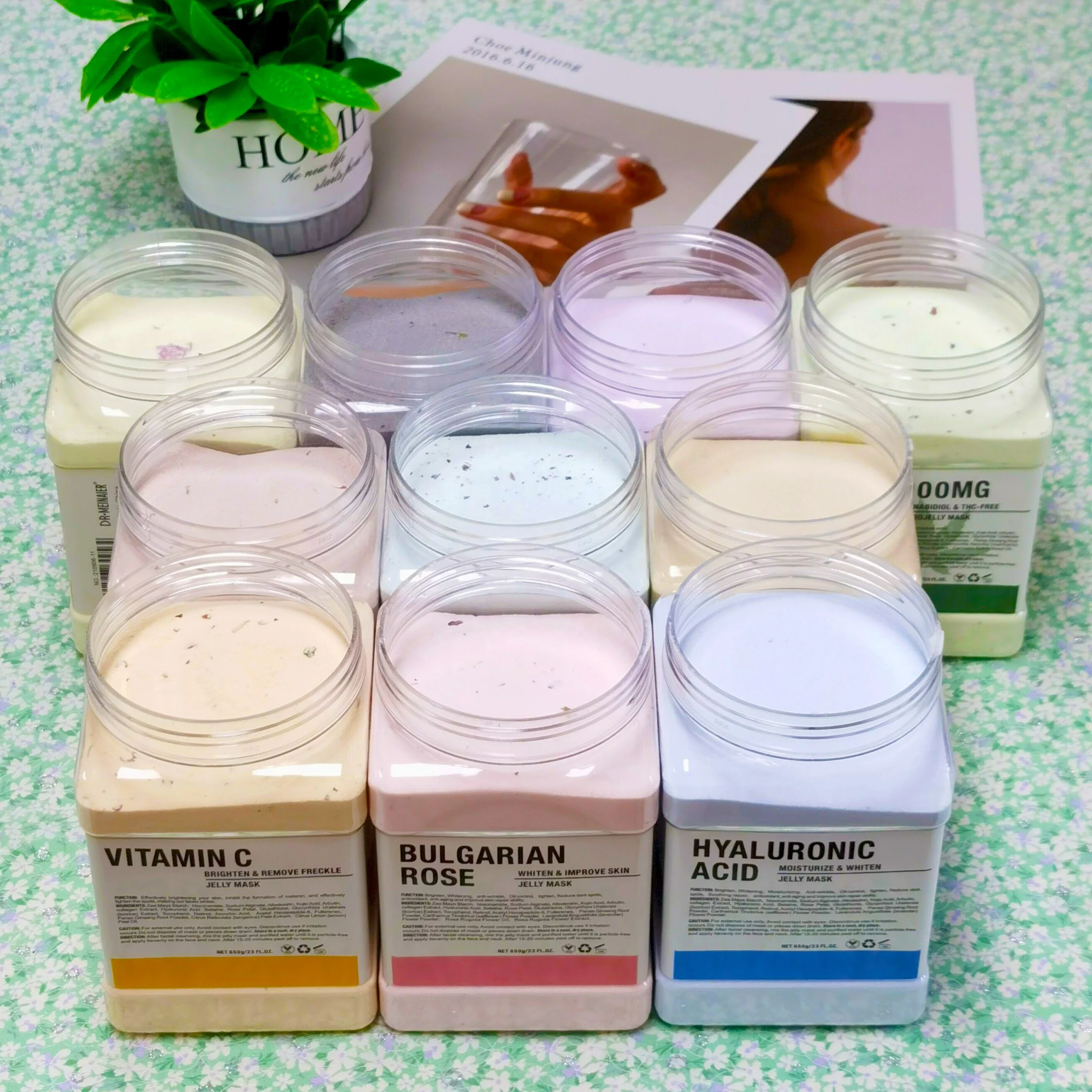 Best Natural Hydro Jelly Mask Powder Skin Moisturize Brighten Anti wrinkle Rose Petals Peel-Off Face Mask