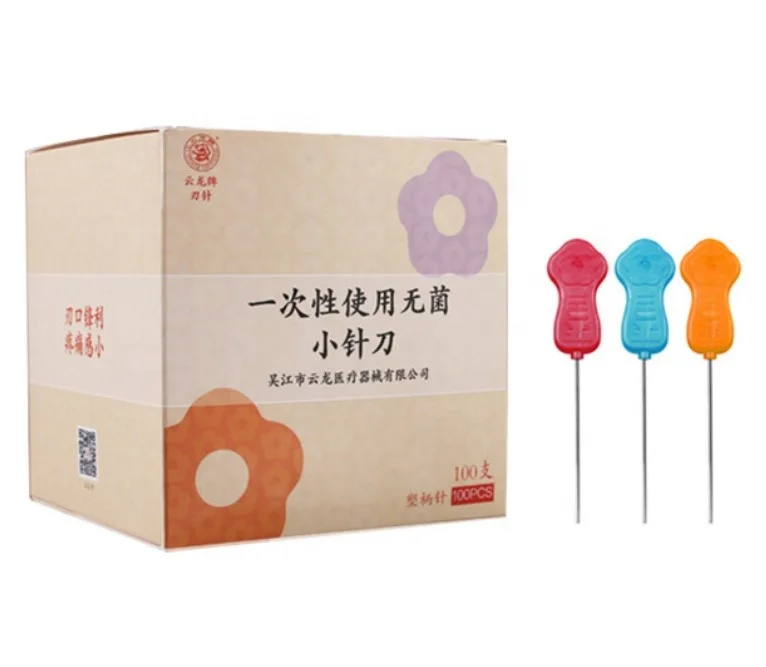 Cloud Dragon Disposable Sterile Painless Plastic Handle Small Needle Knife 100pcs Per Box