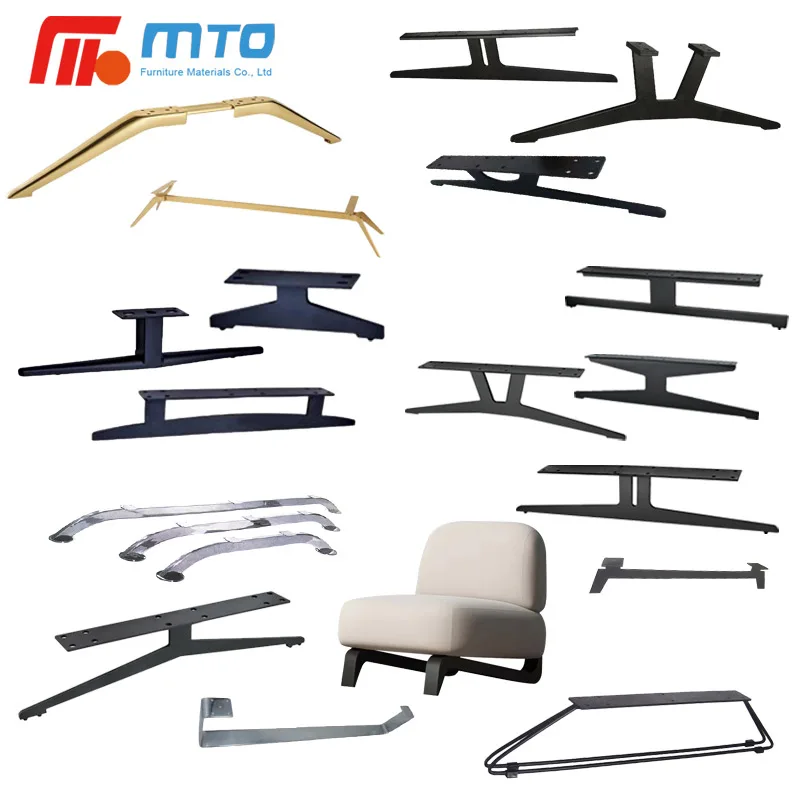 Modern Popular Stainless Aluminum Alloy Black Gold Chrome Openwork Polished Iron Cabinets Coffee Table Furniture Metal Sofa Leg
