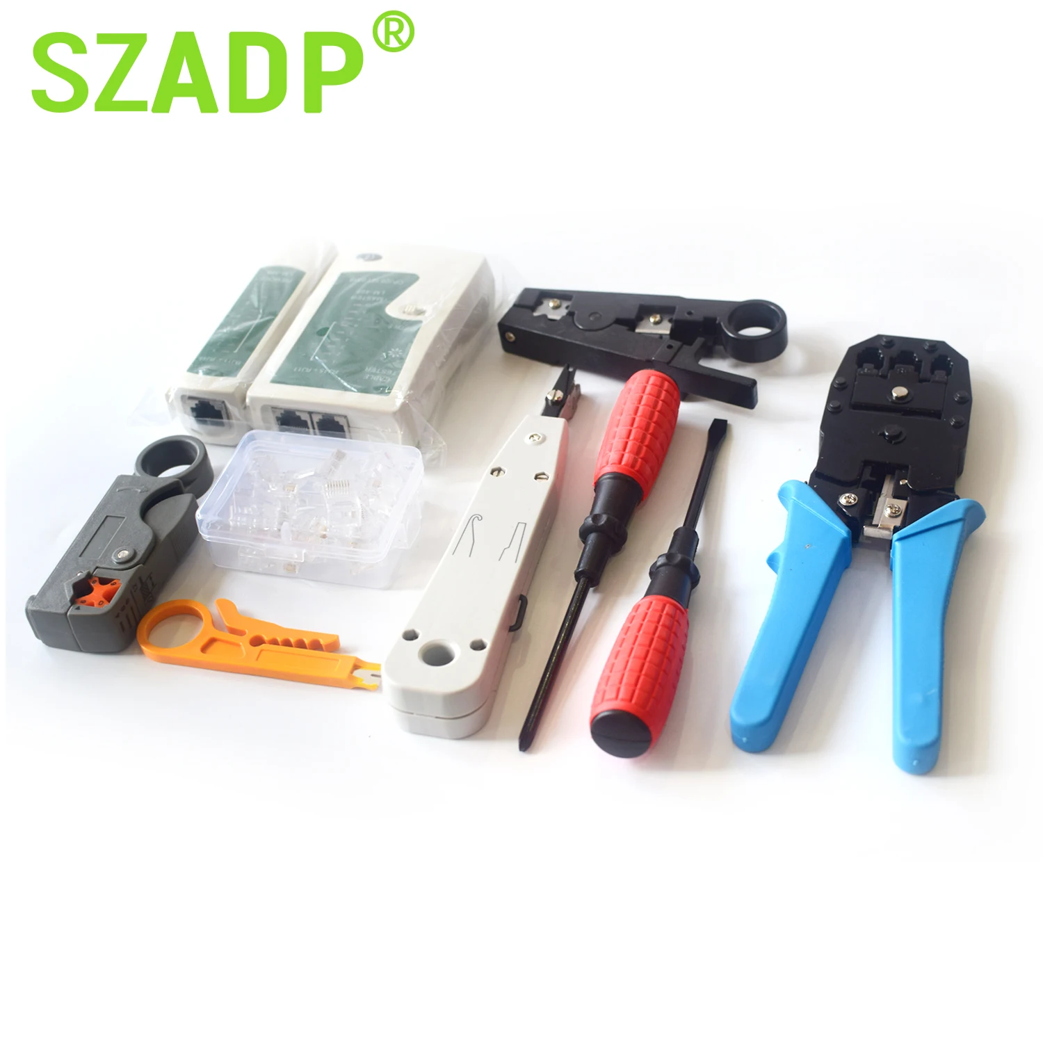 Горячая Распродажа наборы ручных инструментов для установки Электрический обжимной инструмент rj45