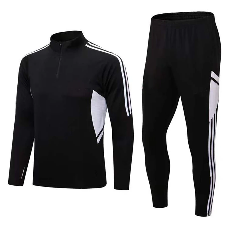 2022 Soccer Football Custom Tracksuit Sets Uniforms Training Sports Outfits 2 Piece Winter Gym Sportswear for Men Jogging Adults