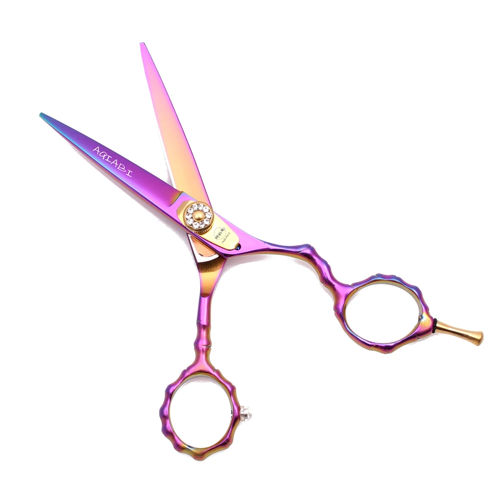 Ножницы для стрижки волос AQIABI JP, 5,5 дюйма, стальные ножницы для волос, парикмахерские ножницы, филировочные ножницы с черной бамбуковой ручкой A9010