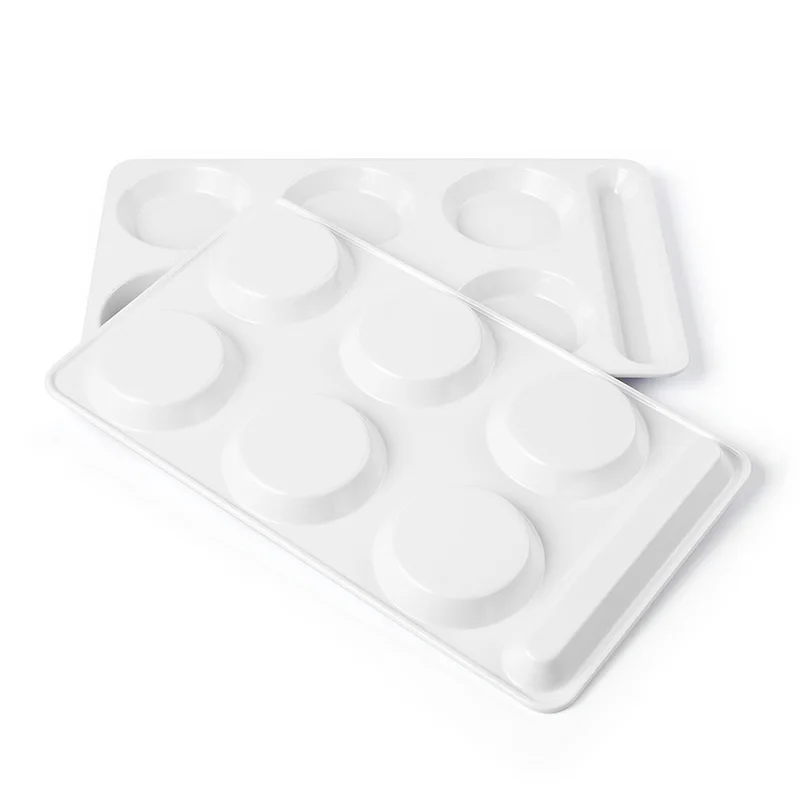 Custom Anti-Slip Plastic Dinner Plate Rectangle-Shaped Melamine Dish in Colorful Printing for Rice Noodle Soup Udon Pho Tayo