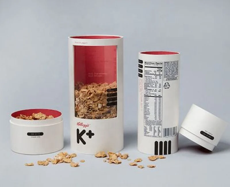 customized size cardboard round tube for food tube packaging window paper tube with window on body