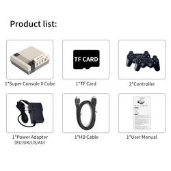 2022 Cheap Newest Super Console X Cube 64GB/128/256GB TF Card 33000+/50000 Classic Games Video Game Console