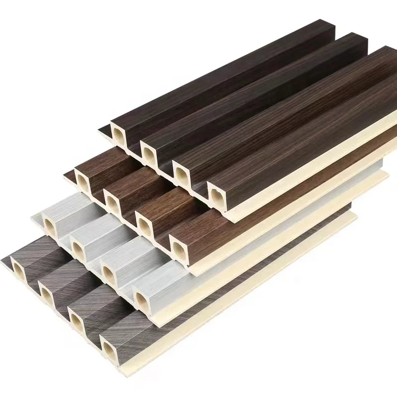BAIJIN Factory Wholesale Waterproof House Decoration Interior 3D WPC Fluted Panel Wall Indoor Wall Cladding