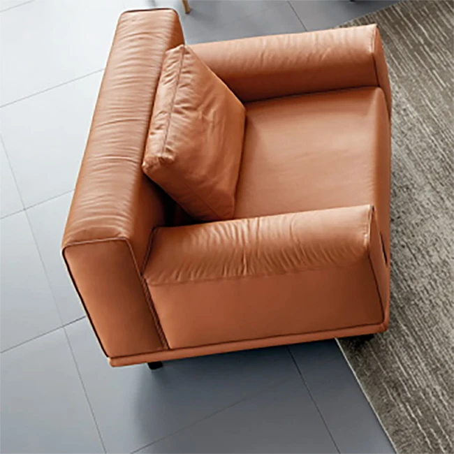 Modern Modular Sectional Sofa Set Couch Leather Couch Brown