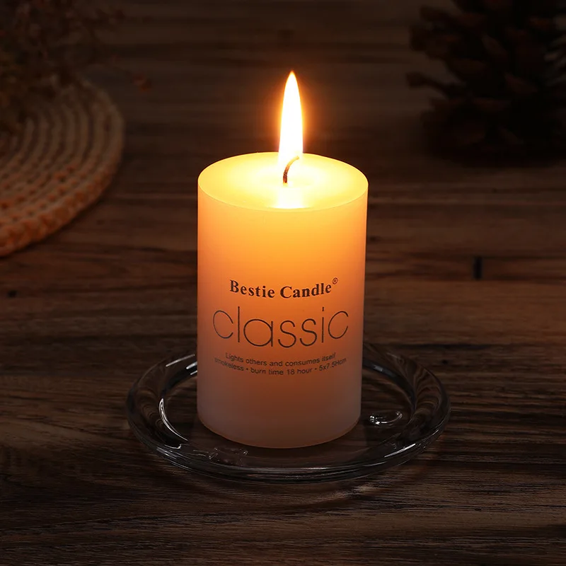 decorative candles paraffin wax harmless high quality ivory white pillar candles bulk