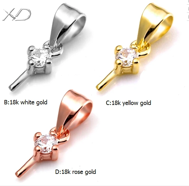 XD Sterling silver pendant mount findings pearl pendant semi mount jewelry mountings settings