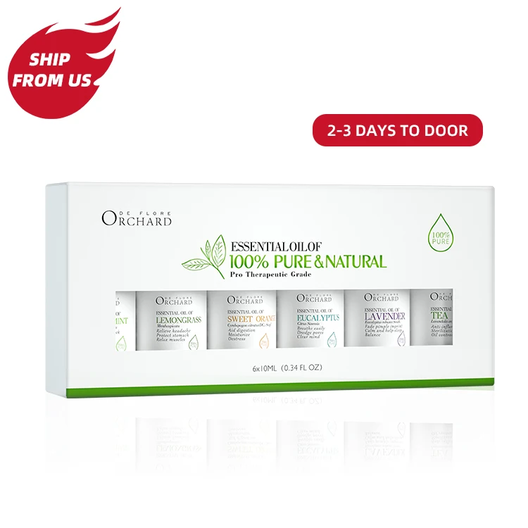 Aromatherapy Cheap Price Natural Essential Oils set 100% Pure  - Top Basic Sampler Gift Set & Premium Kit - 6 / 10 ML