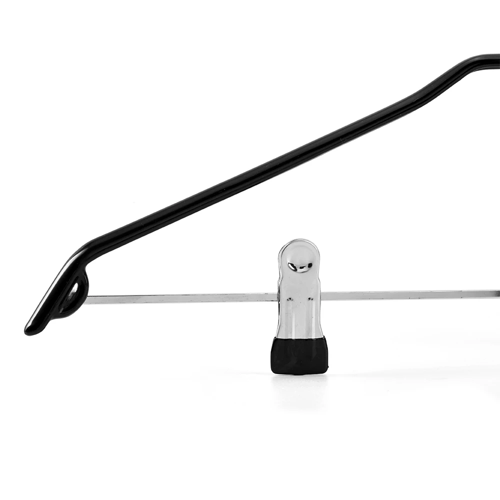 Wholesale Quality PVC Rubber Coated Metal Clothes Pants Hangers With Clips