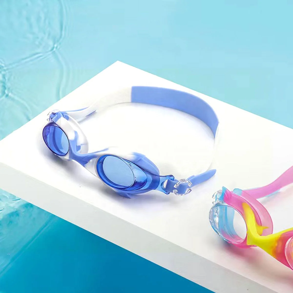 HD Anti-fog Silicone Swimming Goggles For Kids Carton Boys And Girl Customized Logo Personalized Waterproof Supplies Children
