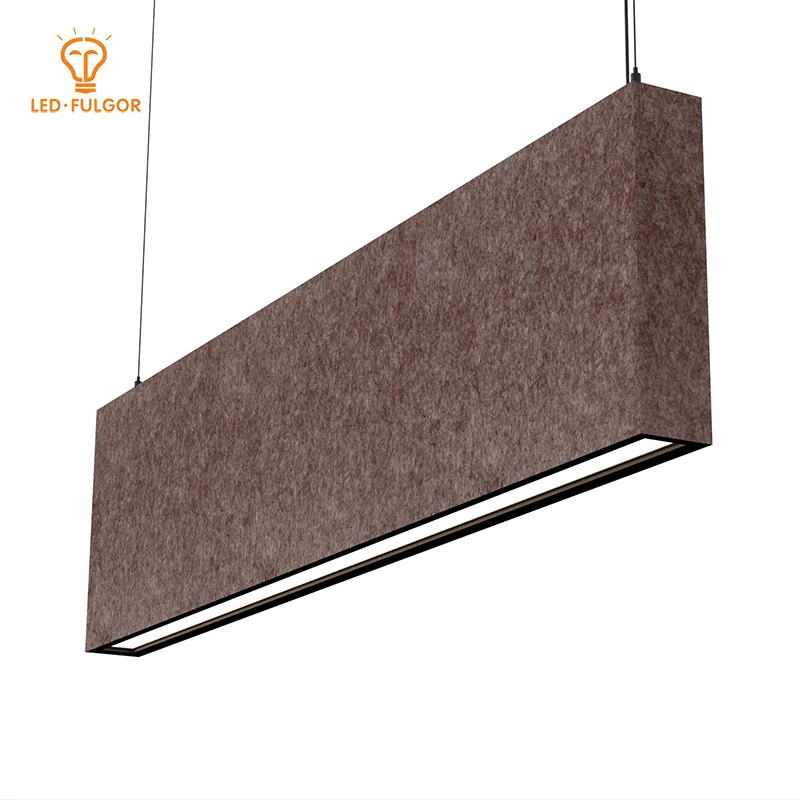 Fulgor New design CRI 90 polyester PET felt direct/indirect Acoustic suspended led light