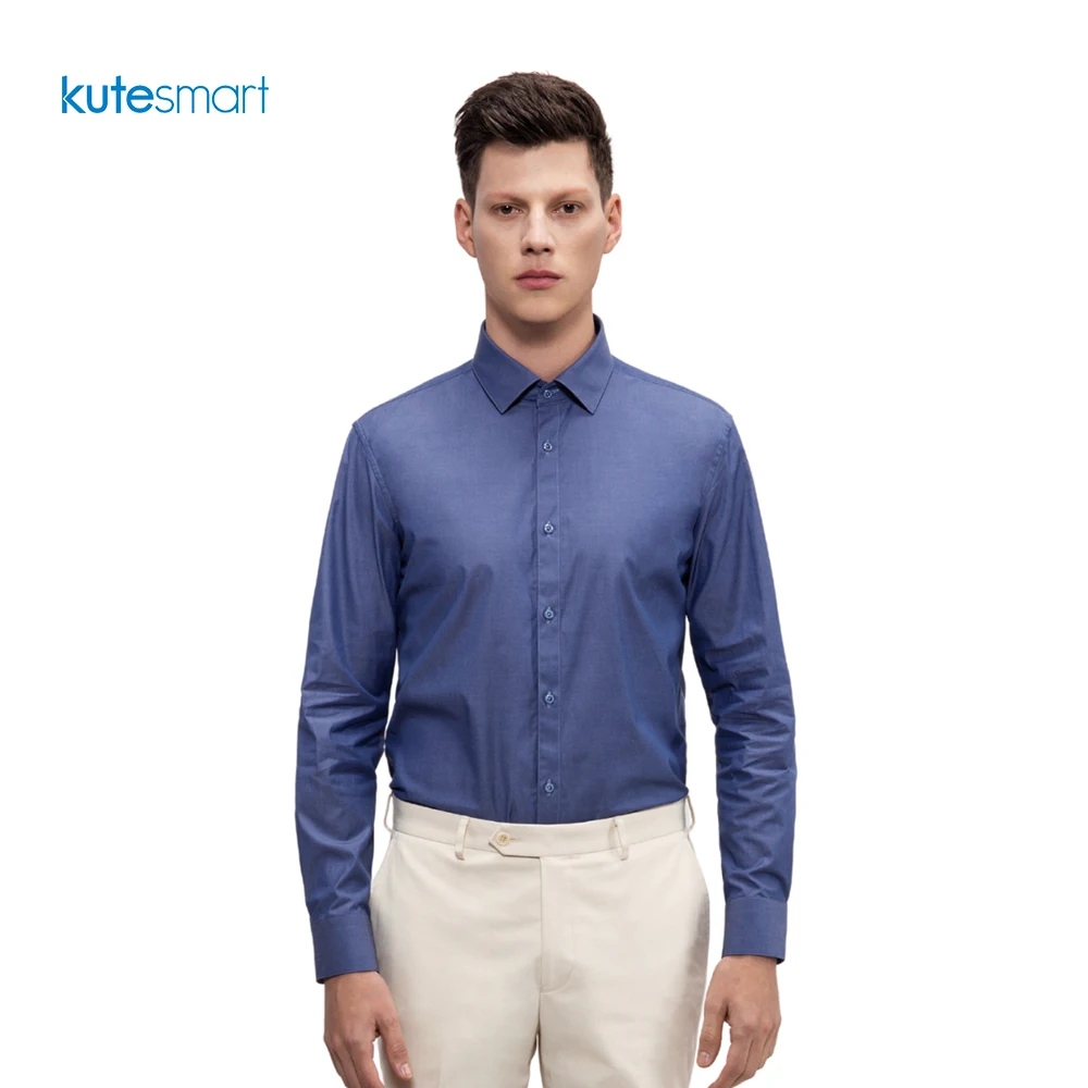 
Kutesmart Custom Design Stylish Long Sleeve Formal 2021 Slim Fit Formal 100 Cotton Men Shirt 