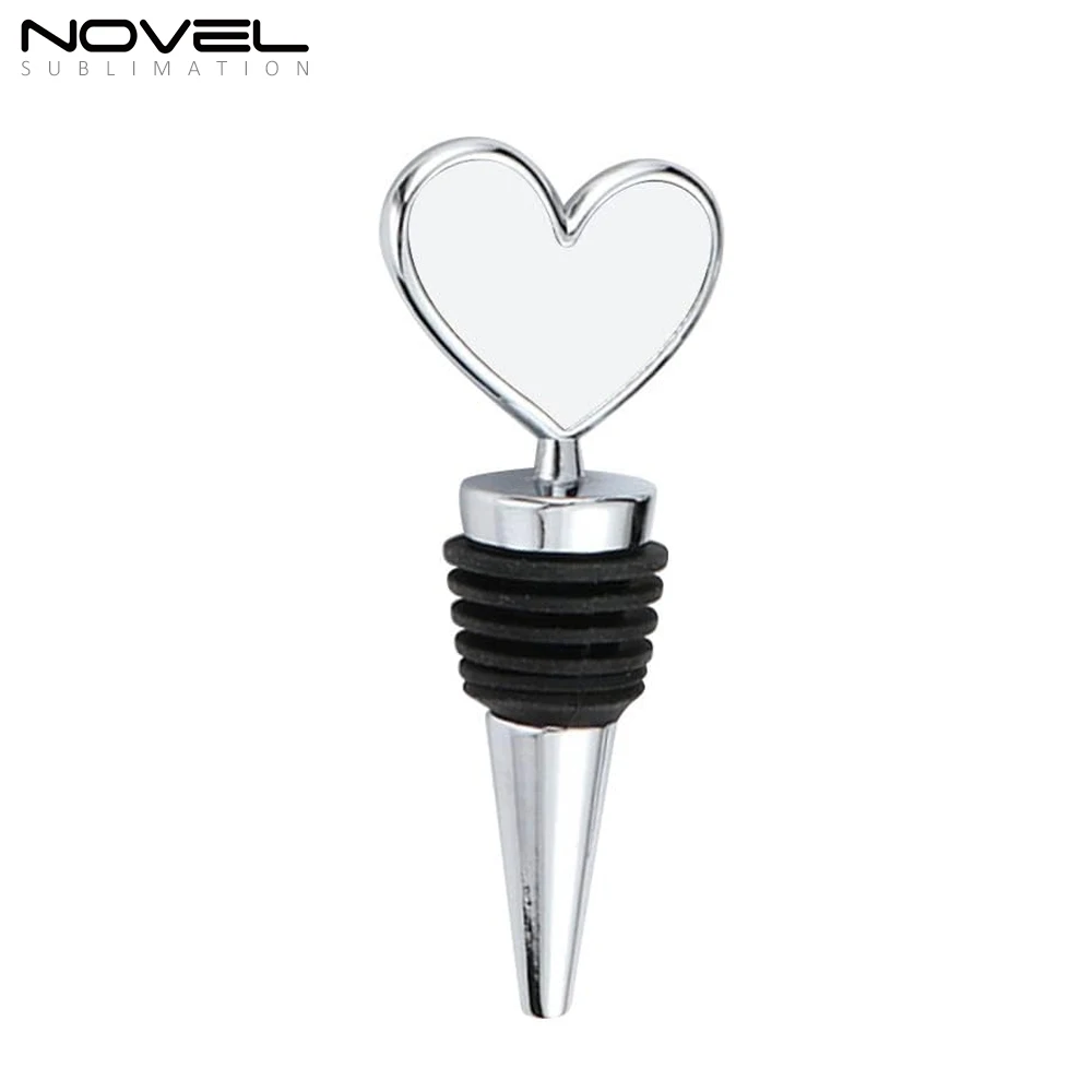Custom Blank Zinc Alloy Sublimation Wine Stoppers Various Shape Metal Wine Accessories Bottle Stopper