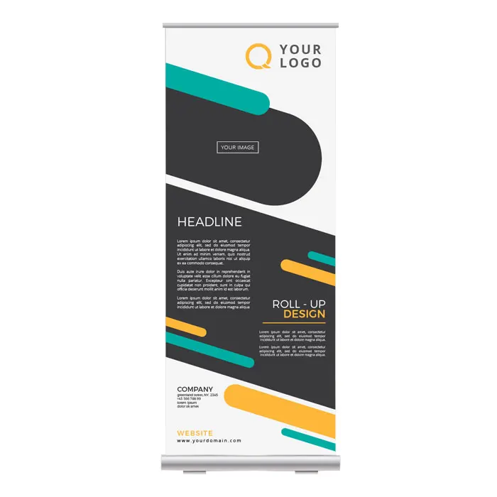 Advertising aluminum roll up banner 80*200cm portable retractable pull up banner display rollup Stand