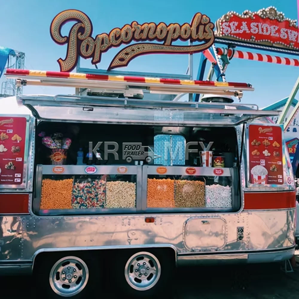 2024 Fast Food Trailer Truck Mobile American Standard Food Trailer With DOT Airstream Mobile Kitchen Fast Food Truck