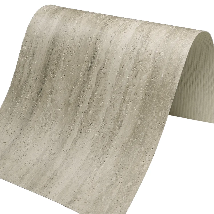 Outdoor fireproof flexible veneer mcm Travertine 4mm Thickness light mcm flexible exterior clay flexible
