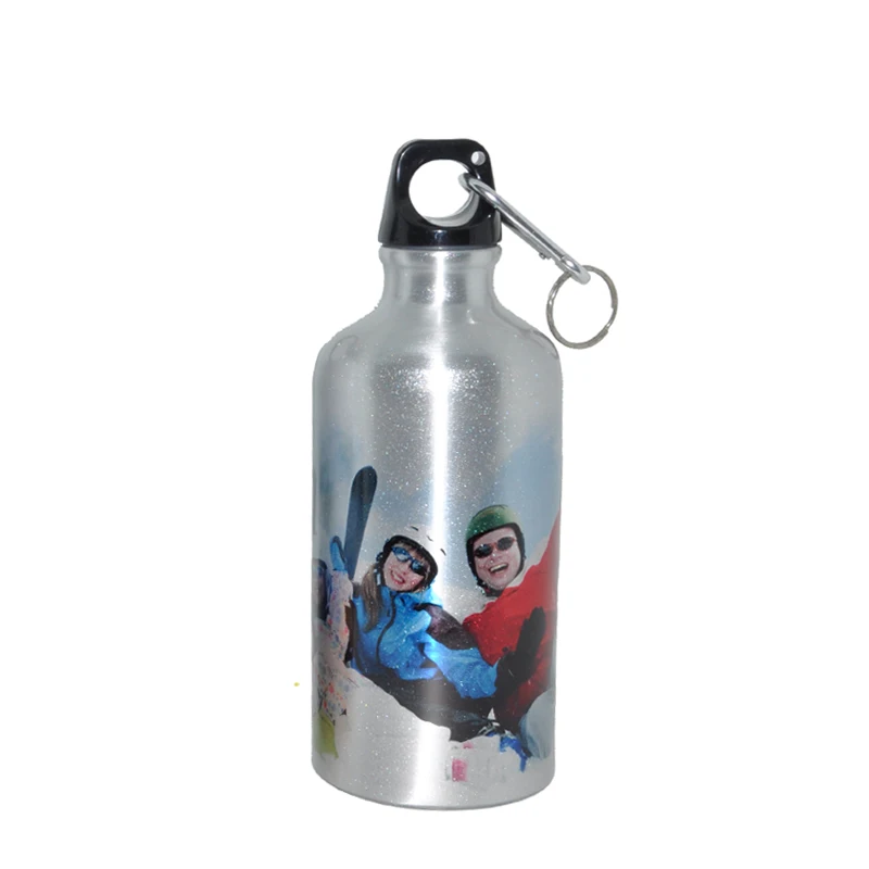 Wholesale Price 500ml 600ml  Customized  Aluminum Sport water bottle  white color Sublimation bottle