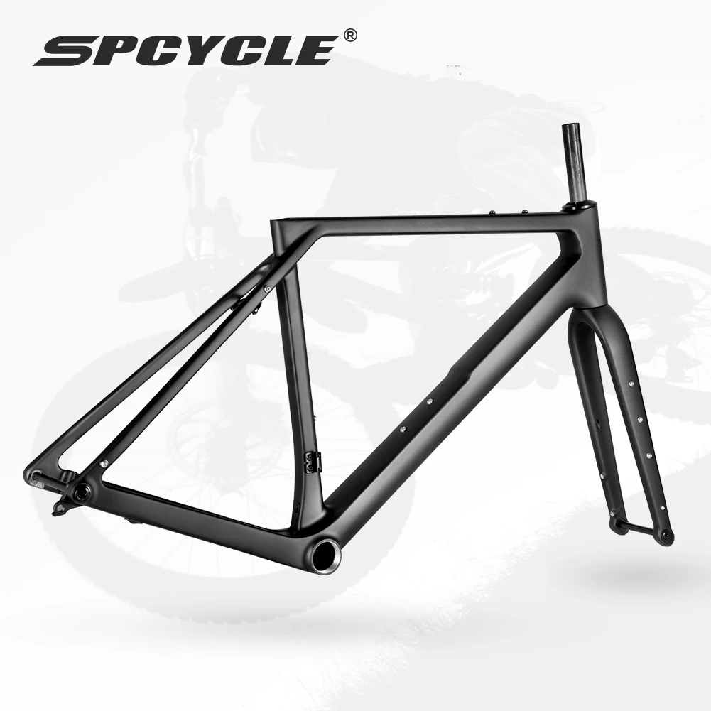 Spcycle G068 Aero Carbon Gravel Bike Frame Full Hidden Cable UDH Hanger Disc Brake Race Carbon Gravel Bicycle Frameset