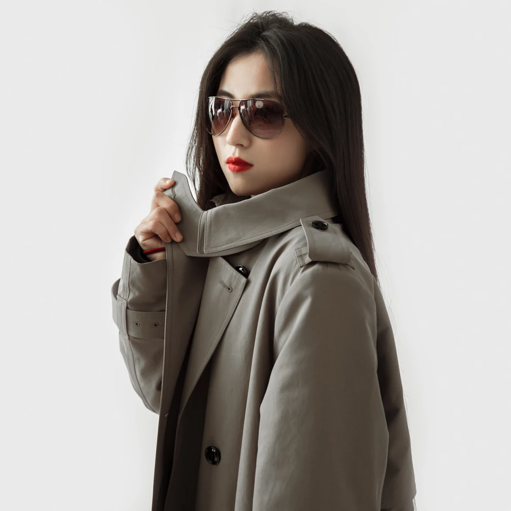 New long style meet your fashion needs waterproof two seasons duck down  trench coat down jacket