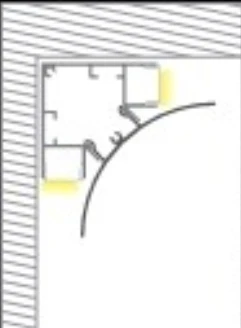 60x60 mm Wall Angle aluminum led profile light for Led strip channel ceiling corner
