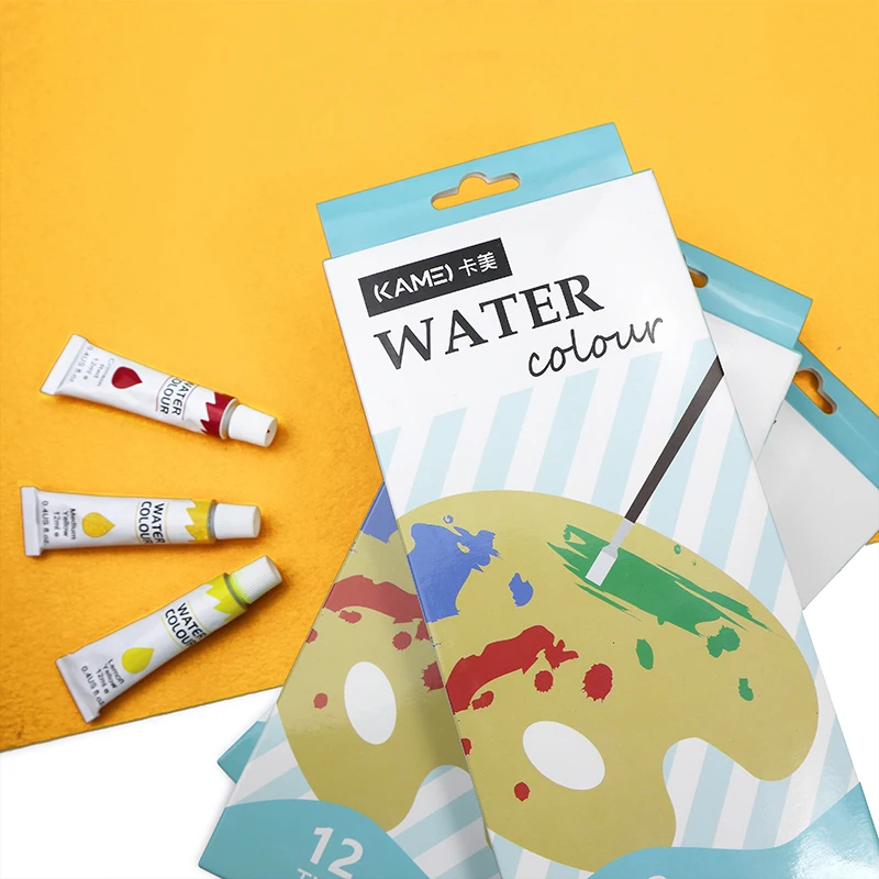 Promotional quality 12ml tubes water color paper painting watercolor set