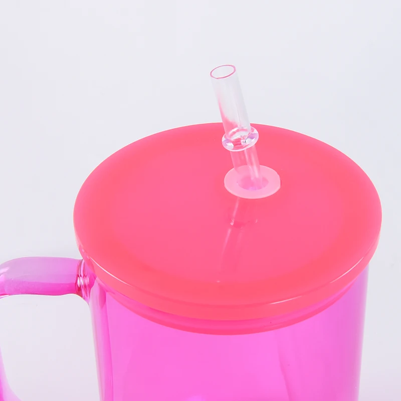 Hot Sale 16Oz 17Oz 20Oz 250Z Colored Smoothie Recycled Iced Sublimation Tumbler Glass Boba Coffee Cups With Straw