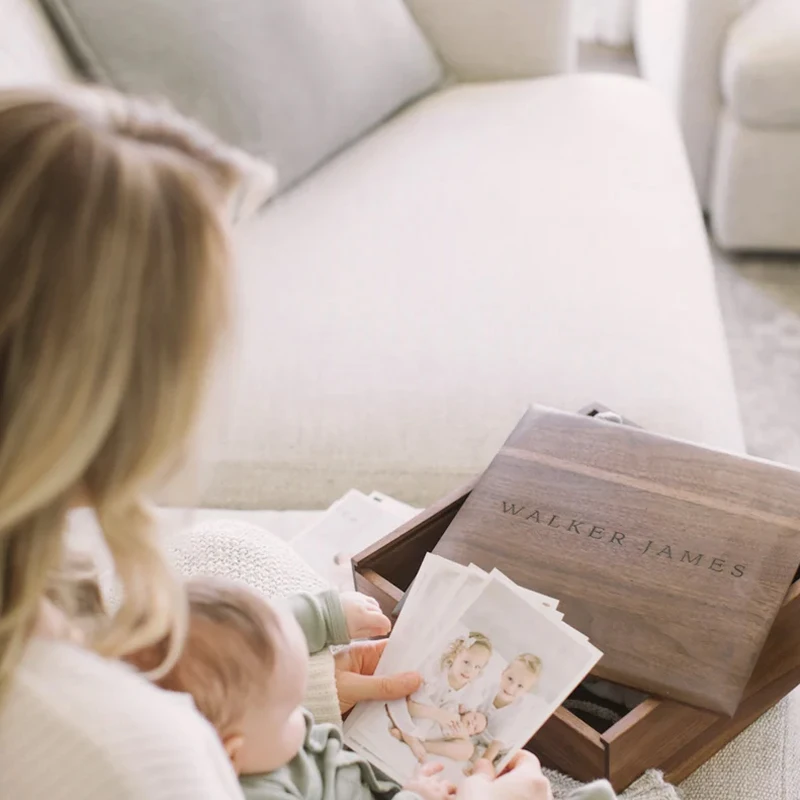 Vietnam unfinished wholesale wooden luxury box with sliding lid wooden photo boxes small wooden box as modern house decor