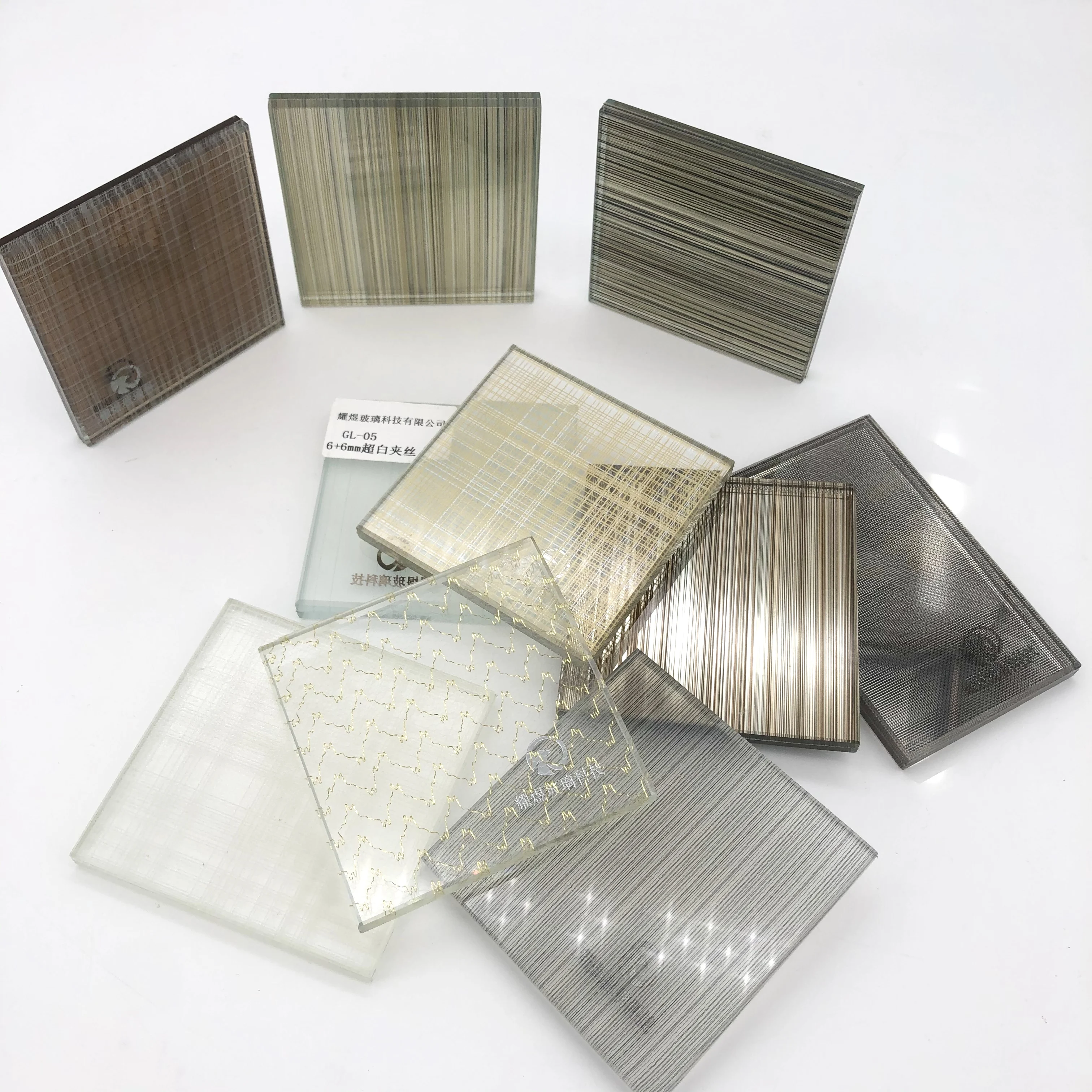 Manufacturer wholesale 3-15mm laminated wire glass screen art glass partition with silk wire tempered glass