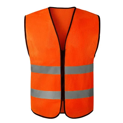 Reflective Fluorescent Night Worker Safety Uniform Pockets Design Breathable Yellow Green Low Price Sleeveless jacket Vest
