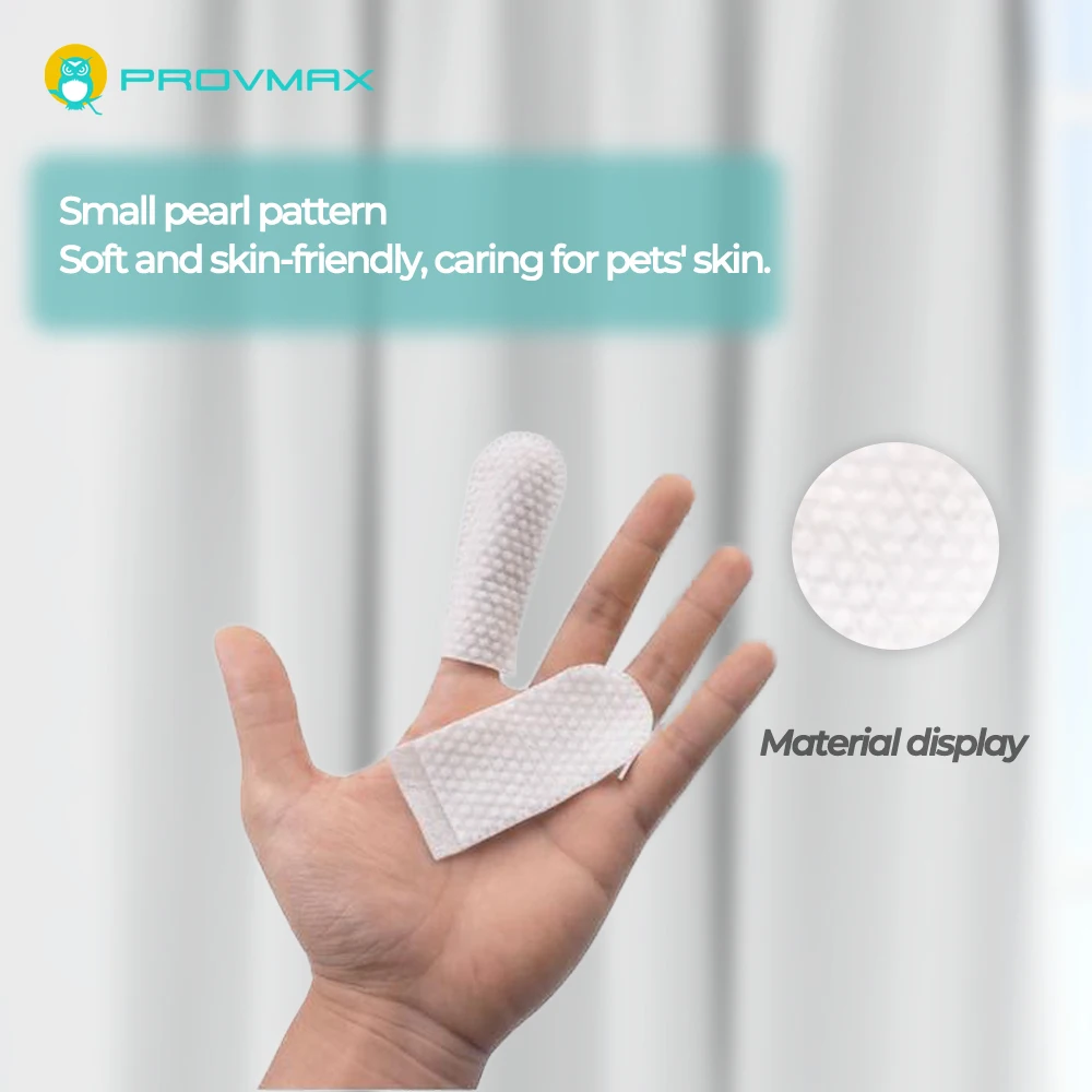 New developed safety gentle soft non-woven special cat dog teeth dental pet finger dry wipes