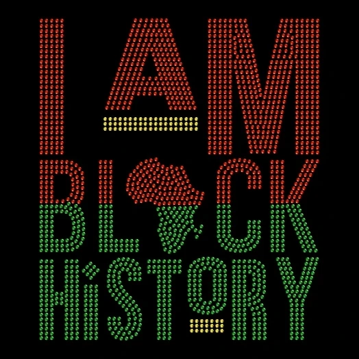 Пользовательский тепловой трансферный I am black history rhinestone для