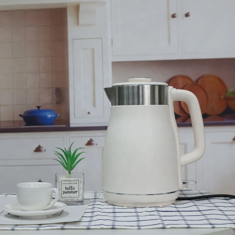 In stock YD-1833 Wholesale Price Electric Kettle Stainless Steel Double Wall Fast Boiling Hot Water Kettle