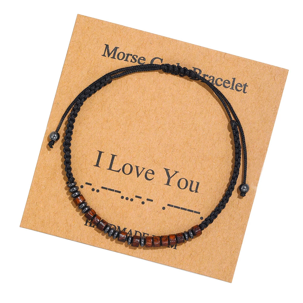 I Love You Morse Code Bracelet Meaningful Gift Bracelet for Women and Men