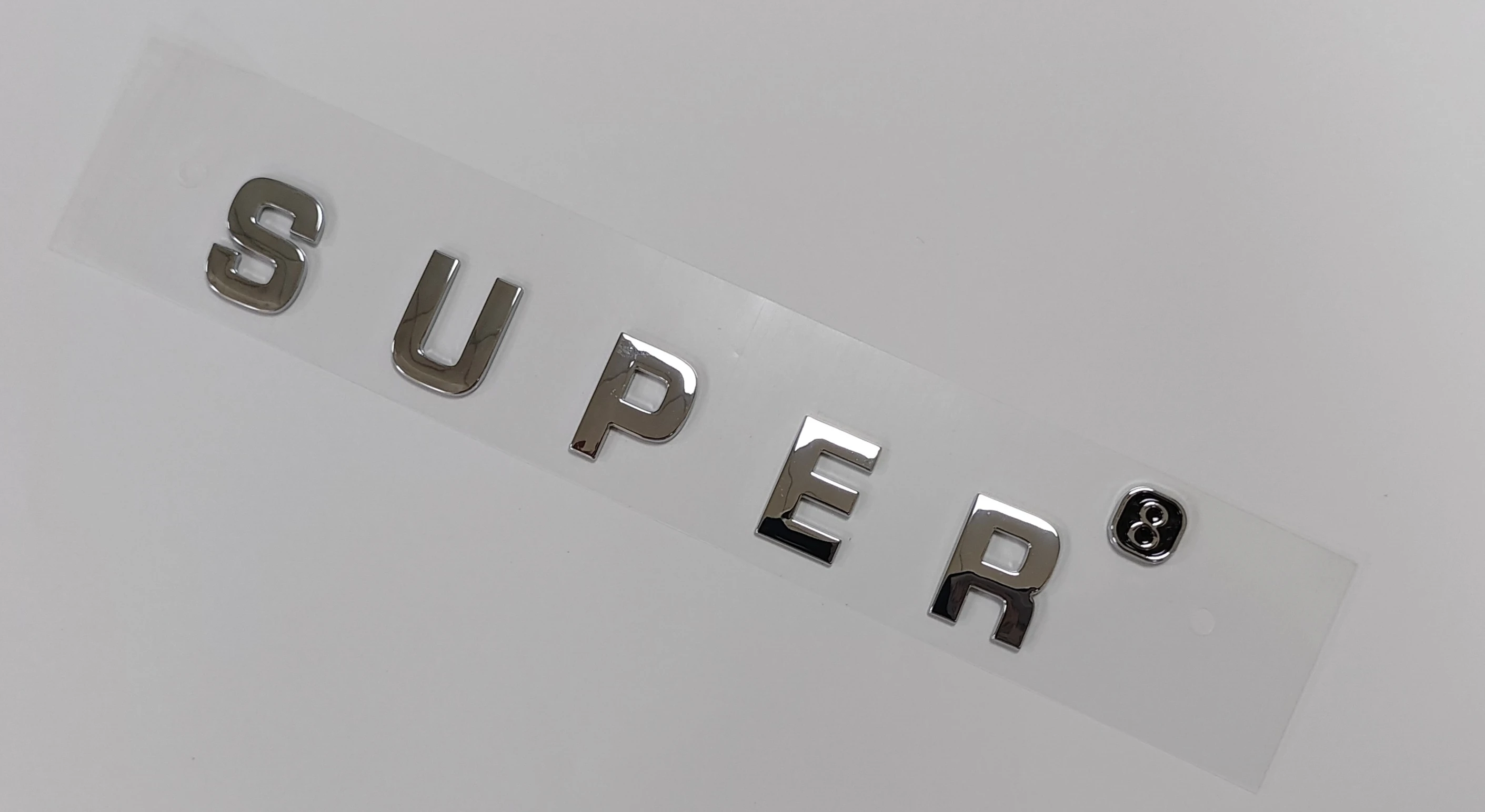 Custom 3D Chrome Letters Plastic Sticker Electroplating Shining Effect Label