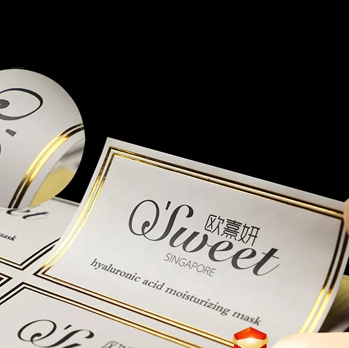 Custom Brand Logo Waterproof Self-Adhesive Polyester Sticker Single Sided with Acrylic Adhesive for Design Print Warning Use