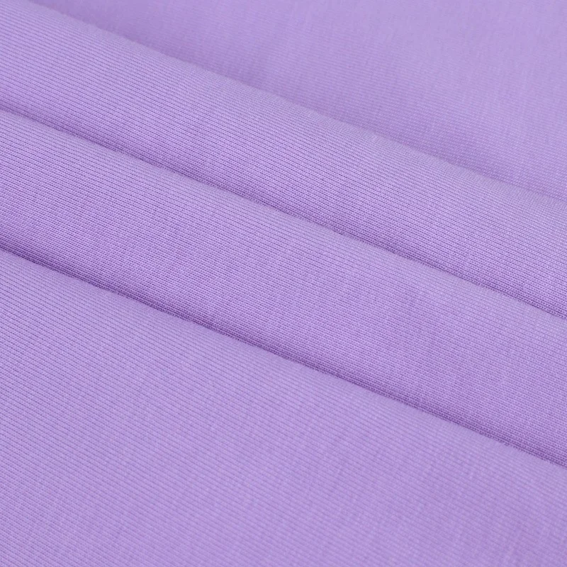 Low MOQ 32S Combed 100% Pure Cotton lining Fabric Knitted Plain Fabric
