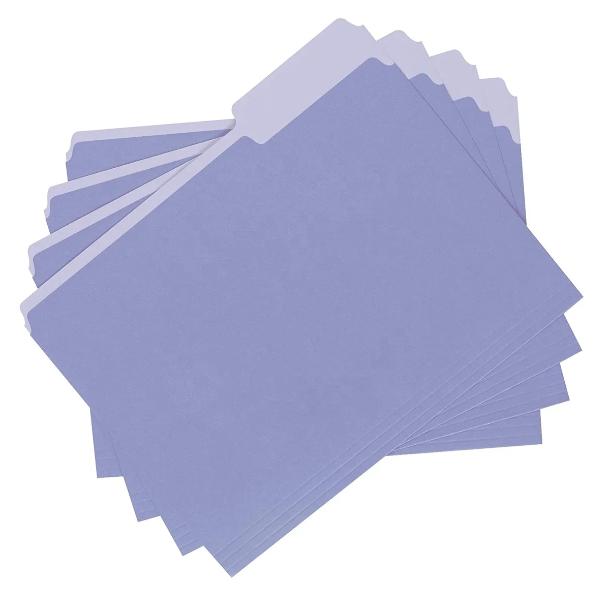 office stationary Durable 11 pt Lavender 1/3 Cut Tab Letter Size 8.5 by 11 inches Colorful Manila file folders